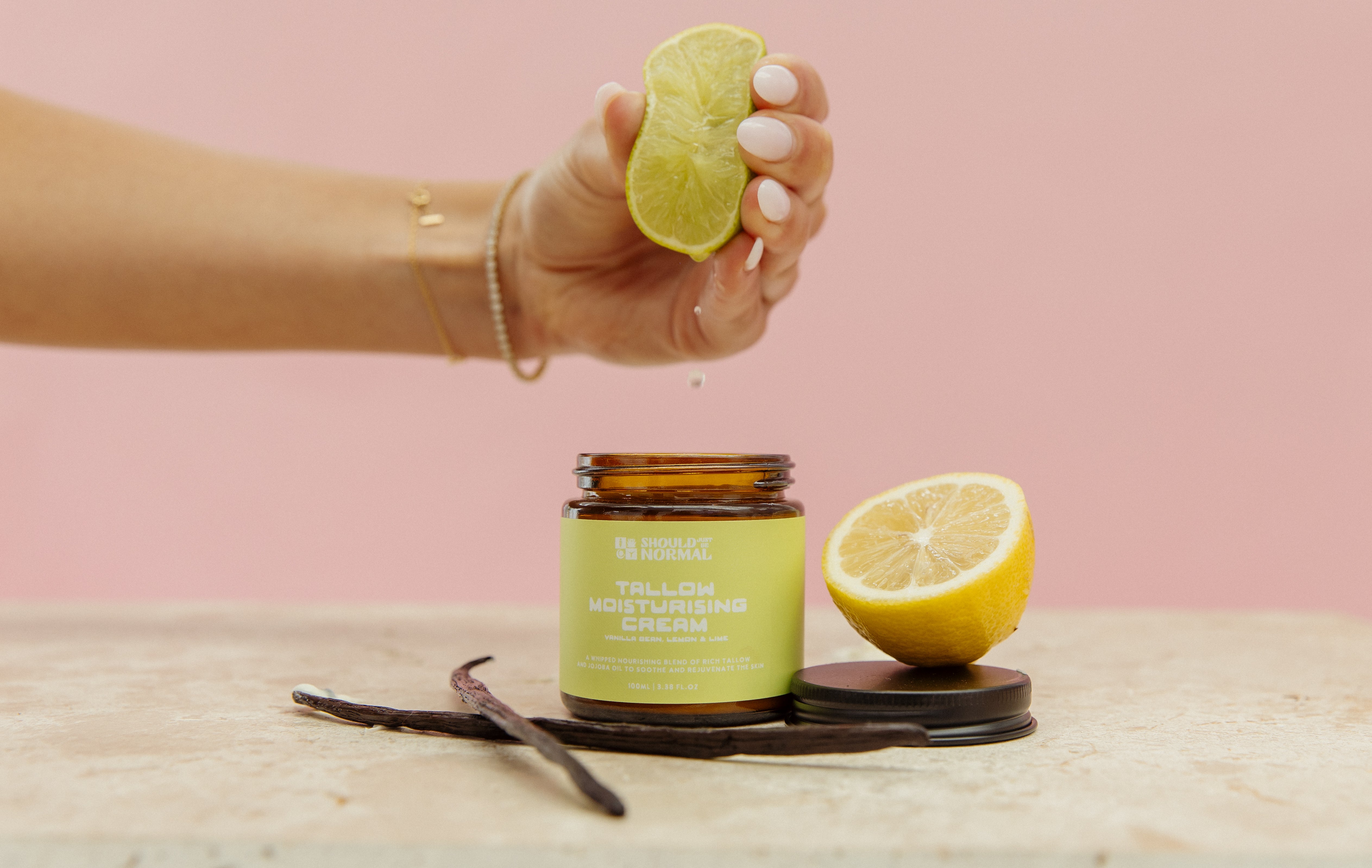 Tallow Moisturising Cream - Vanilla Bean, Lemon & Lime